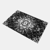 Hypnotic Abstract Black And White Modern Art Fußmatte (Schrägansicht)