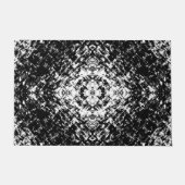 Hypnotic Abstract Black And White Modern Art Fußmatte (Vorderseite)