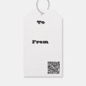 Hypnotic Abstract Black And White Modern Art Geschenkanhänger (Rückseite)