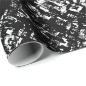 Hypnotic Abstract Black And White Modern Art Geschenkpapier (Rolleneckpunkt)