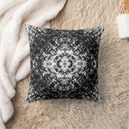 Hypnotic Abstract Black And White Modern Art Kissen
