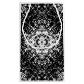 Hypnotic Abstract Black And White Modern Art Kleine Geschenktüte (Rückseite)