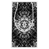 Hypnotic Abstract Black And White Modern Art Kleine Geschenktüte (Vorderseite)