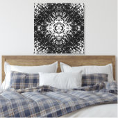Hypnotic Abstract Black And White Modern Art Leinwanddruck (Insitu (Schlafzimmer))