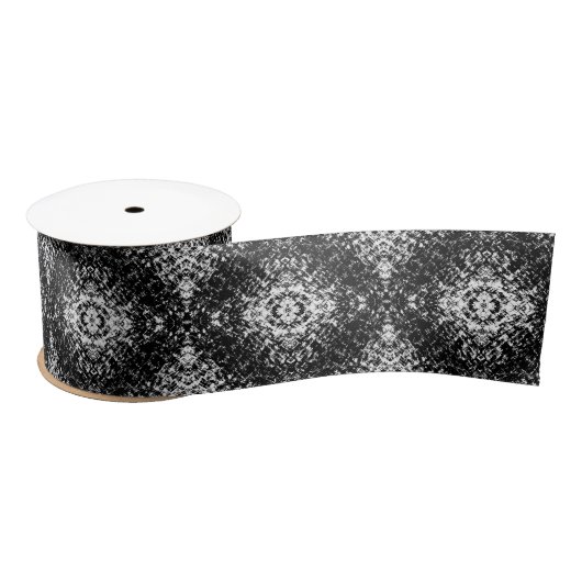 Hypnotic Abstract Black And White Modern Art Satinband (Spule)
