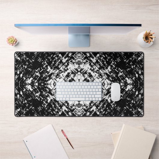 Hypnotic Abstract Black And White Modern Art Schreibtischunterlage (Büro 1)