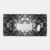 Hypnotic Abstract Black And White Modern Art  Schreibtischunterlage (Tastatur & Maus)