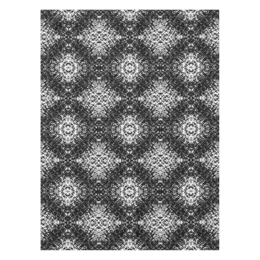 Hypnotic Abstract Black And White Modern Art Tischdecke (Vorderseite)