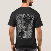 Hypnotic Amorphes Phantasmagoric Modern Abstrakt T-Shirt (Rückseite)