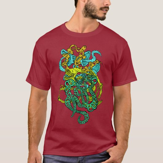 Hypnotic Amorphous Phantasmagoric Modern Groovy T-Shirt (Vorderseite)
