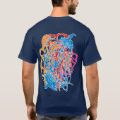 Hypnotic Amorphous Phantasmagoric Modern Groovy T-Shirt (Rückseite)