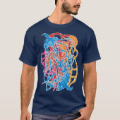 Hypnotic Amorphous Phantasmagoric Modern Groovy T-Shirt (Vorderseite)