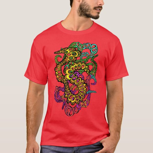 Hypnotic Amorphous Phantasmagoric Modern Groovy  T-Shirt (Vorderseite)