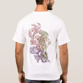 Hypnotic Amorphous Phantasmagoric Modern Groovy T-Shirt (Rückseite)