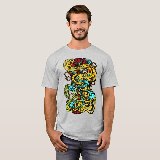 Hypnotic Amorphous Phantasmagoric Modern Groovy  T-Shirt (Vorne ganz)