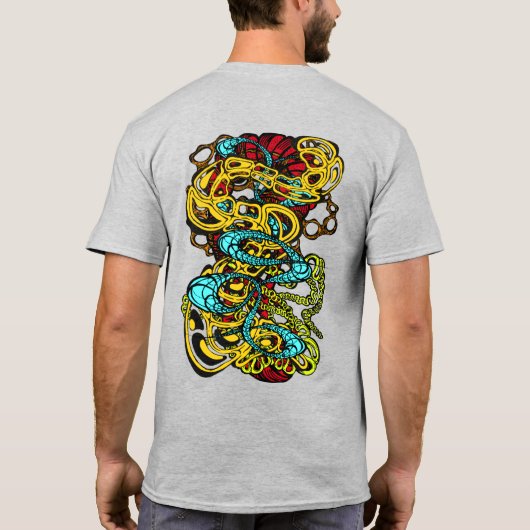 Hypnotic Amorphous Phantasmagoric Modern Groovy  T-Shirt (Rückseite)