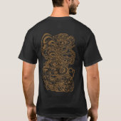 Hypnotic Amorphous Phantasmagoric Modern Groovy T-Shirt (Rückseite)