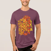 Hypnotic Amorphous Phantasmagoric Modern Groovy Tri-Blend Shirt (Vorderseite)