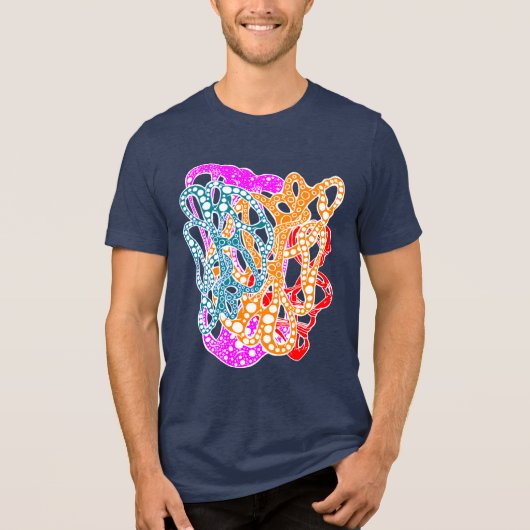 Hypnotic Amorphous Phantasmagoric Modern Groovy Tri-Blend Shirt (Vorderseite)