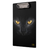 Hypnotic Black Cat Eyes Clipboard Klemmbrett (Links)