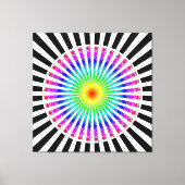 Hypnotic Blume Stretched Canvas Print Leinwanddruck (Vorderseite)
