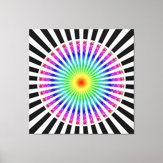 Hypnotic Blume Stretched Canvas Print Leinwanddruck (Vorderseite)