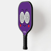 Hypnotic Cartoon Face Monogram Pickleball Paddle (Links)