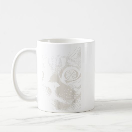 Hypnotic Cat Sral Eyes Trippy Psychedelic Cat Kaffeetasse (Links)