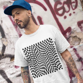 Hypnotic Checkered Pattern T - Shirt