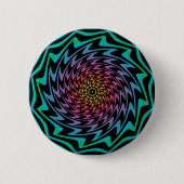 HYPNOTIC DISK Mesmerisierende Neon Cool Zig Zag Sp Button (Vorderseite)