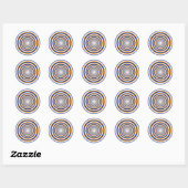 Hypnotic Fuzzy White Crazy Circular Vortex Disk Runder Aufkleber (Blatt)