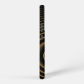 Hypnotic Golden Waves Modern Abstract Art Samsung Galaxy Hülle (Rechte Seite)