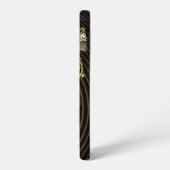 Hypnotic Golden Waves Modern Abstract Art Samsung Galaxy Hülle (Linke Seite)