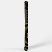 Hypnotic Golden Waves Modern Abstract Art Samsung Galaxy Hülle (Rechte Seite)