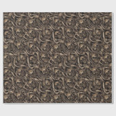 Hypnotic Gothic Horror Liquide Gold Skulls Geschenkpapier (Flach)