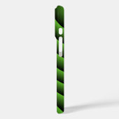 Hypnotic Green Wavy Lines Case-Mate iPhone Hülle (Rückseite / Links)