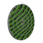 Hypnotic Green Wavy Lines Dart Board Dartscheibe (Vorderseite Links)