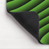 Hypnotic Green Wavy Lines Mousepad (Ecke)