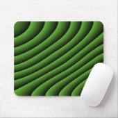 Hypnotic Green Wavy Lines Mousepad (Mit Mouse)