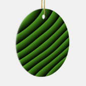 Hypnotic Green Wavy Lines Ornament (Rechts)