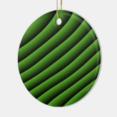Hypnotic Green Wavy Lines Ornament (Links)
