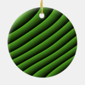 Hypnotic Green Wavy Lines Ornament (Hinten)