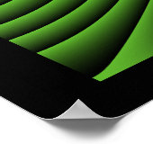 Hypnotic Green Wavy Lines Poster (Ecke)