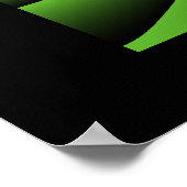 Hypnotic Green Wavy Lines Poster (Ecke)