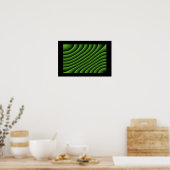 Hypnotic Green Wavy Lines Poster (Küche)