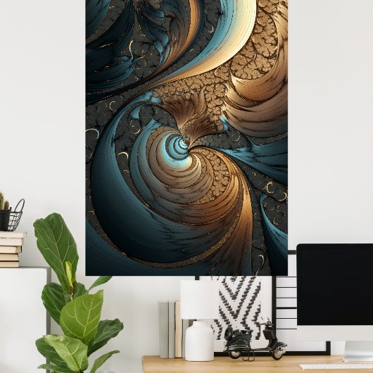 Hypnotic Journey of Psychedelic Abstracts Poster (Heimbüro)