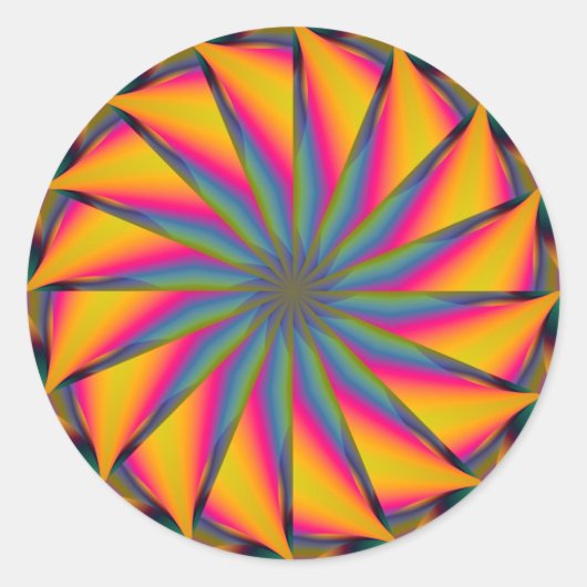 Hypnotic Mandala Runder Aufkleber (Vorderseite)