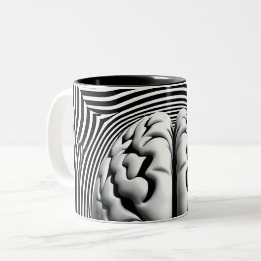 Hypnotic Mind Maze Zweifarbige Tasse (Vorderseite Links)