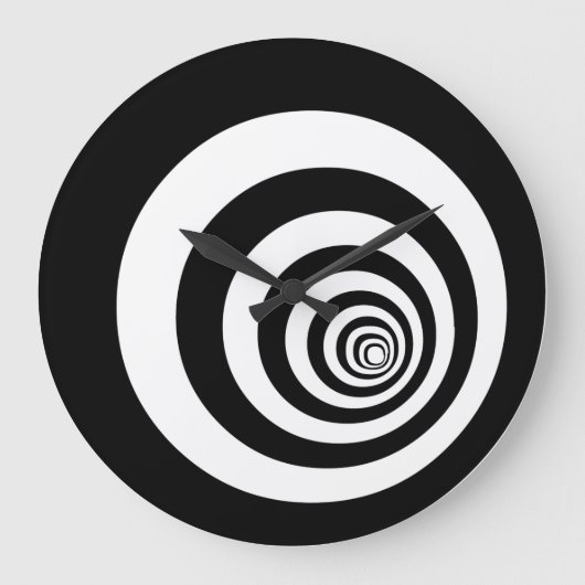 Hypnotic Optical Illusion Concetric Circles Große Wanduhr (Vorderseite)