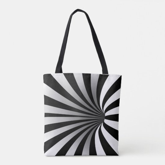 Hypnotic Optical Illusion Psychedelic Spiral Tasche (Rückseite)